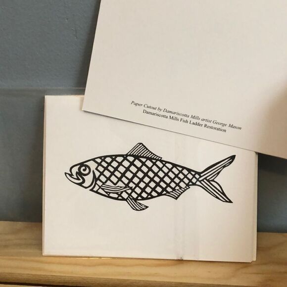 New!  Set of 6 Blank Fish Notecards/Envelopes - Picture 1 of 3